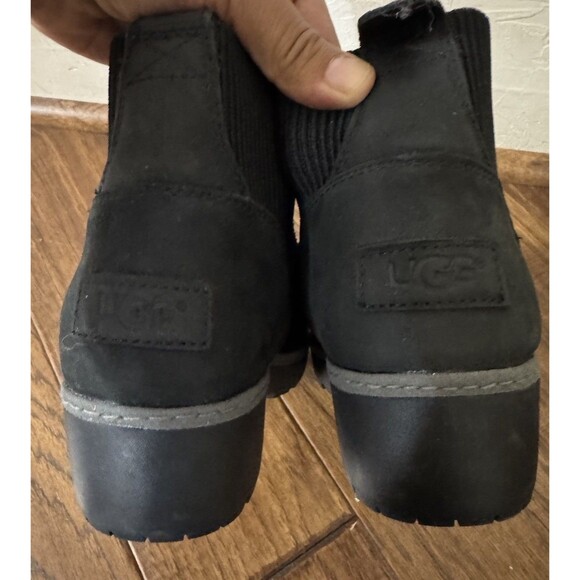 Y2K UGG Women's Kress Black Suede Waterproof Ankle Boots 1095147 Sz 6 Chunky OLD - Picture 6 of 9